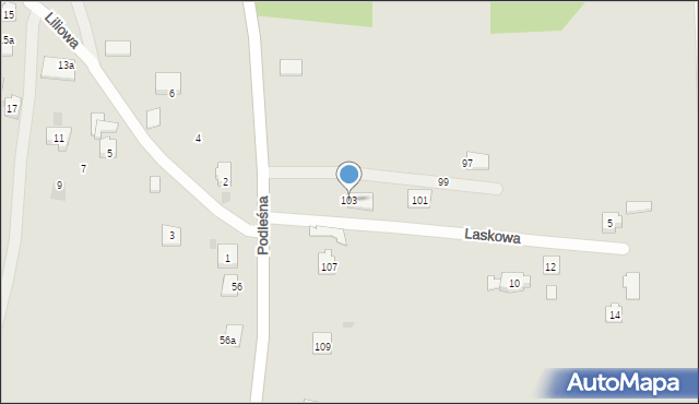 Rzeszów, Podleśna, 103, mapa Rzeszów