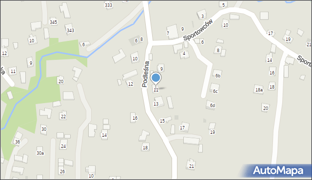 Rzeszów, Podleśna, 11, mapa Rzeszów