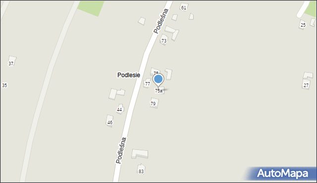 Rzeszów, Podleśna, 75a, mapa Rzeszów