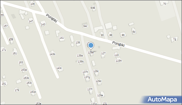 Rzeszów, Porąbki, 129a, mapa Rzeszów