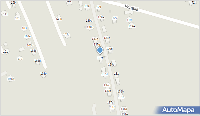 Rzeszów, Porąbki, 137f, mapa Rzeszów