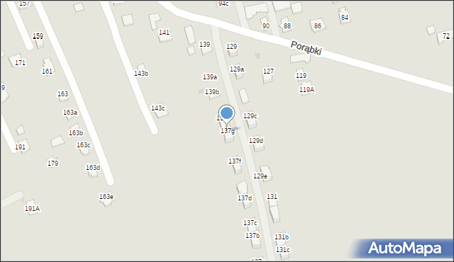 Rzeszów, Porąbki, 137g, mapa Rzeszów