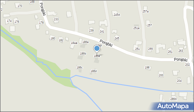 Rzeszów, Porąbki, 186e, mapa Rzeszów