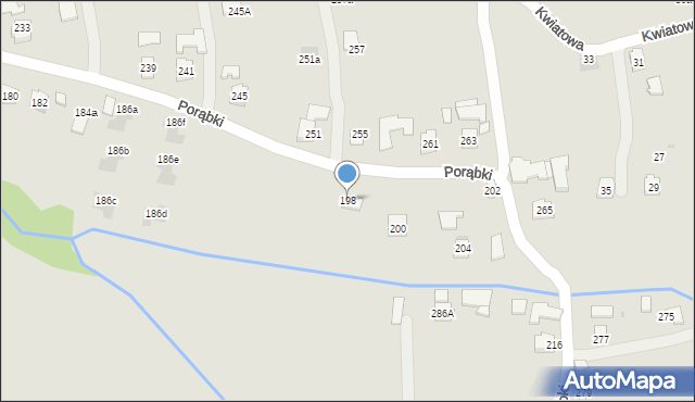 Rzeszów, Porąbki, 198, mapa Rzeszów