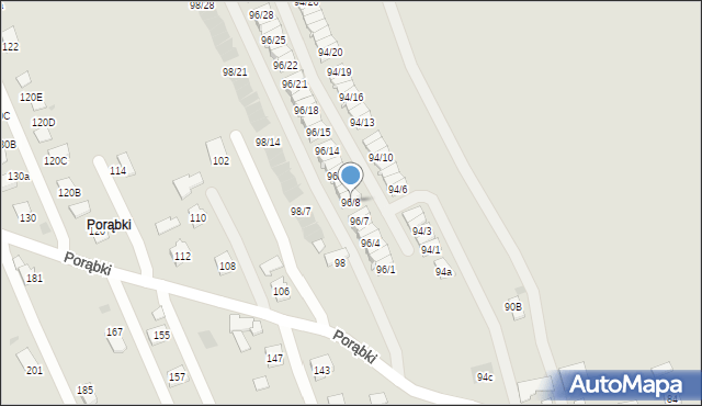 Rzeszów, Porąbki, 96/8, mapa Rzeszów