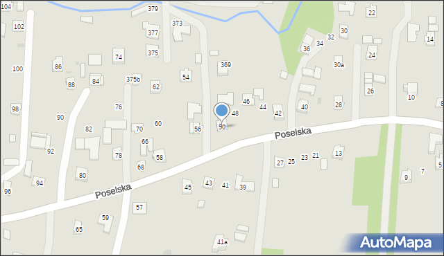 Rzeszów, Poselska, 50, mapa Rzeszów