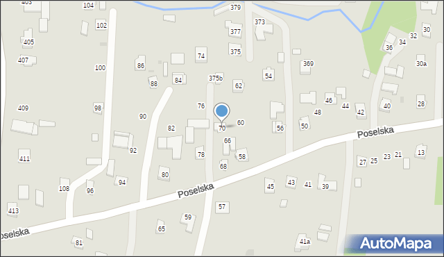 Rzeszów, Poselska, 70, mapa Rzeszów