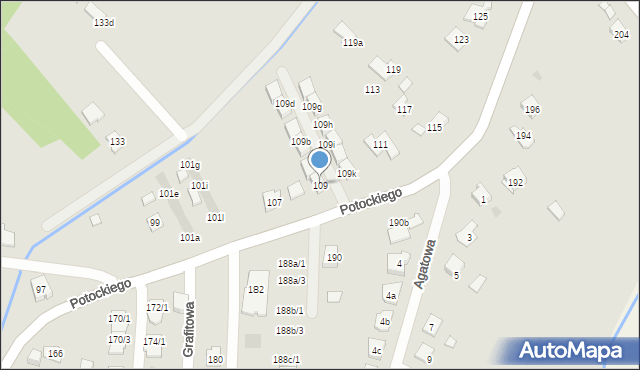 Rzeszów, Potockiego Alfreda, hr., 109, mapa Rzeszów