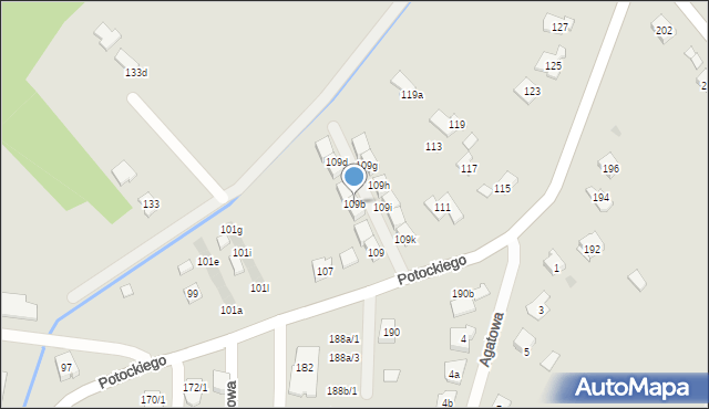 Rzeszów, Potockiego Alfreda, hr., 109b, mapa Rzeszów