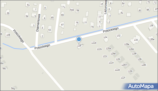 Rzeszów, Potockiego Alfreda, hr., 116, mapa Rzeszów