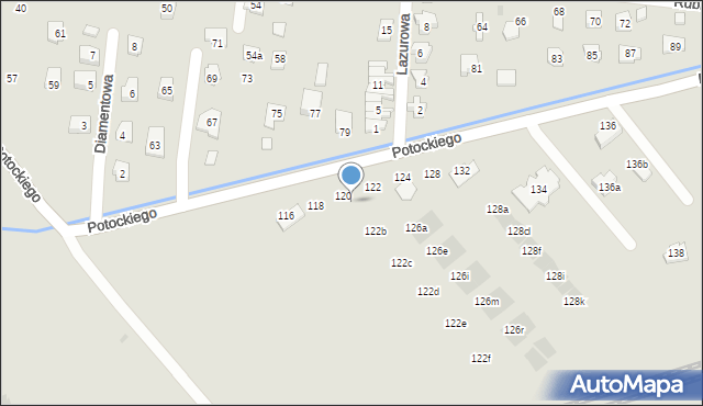 Rzeszów, Potockiego Alfreda, hr., 122a, mapa Rzeszów