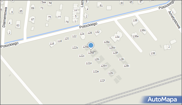 Rzeszów, Potockiego Alfreda, hr., 126e, mapa Rzeszów