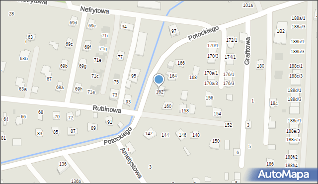 Rzeszów, Potockiego Alfreda, hr., 162, mapa Rzeszów