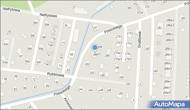 Rzeszów, Potockiego Alfreda, hr., 164, mapa Rzeszów