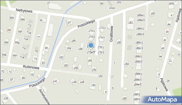 Rzeszów, Potockiego Alfreda, hr., 170a/3, mapa Rzeszów