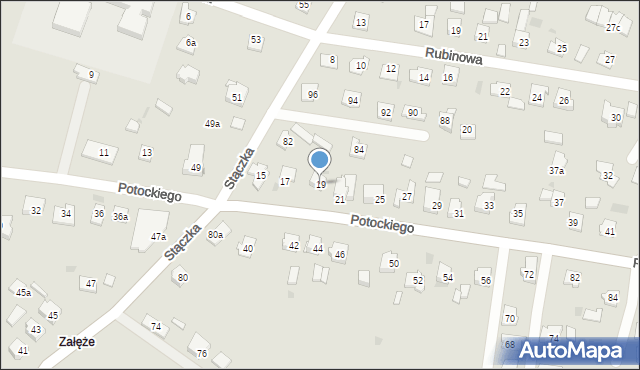 Rzeszów, Potockiego Alfreda, hr., 19, mapa Rzeszów