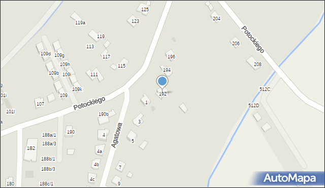 Rzeszów, Potockiego Alfreda, hr., 192, mapa Rzeszów