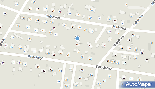 Rzeszów, Potockiego Alfreda, hr., 37a, mapa Rzeszów