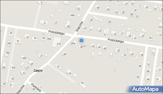 Rzeszów, Potockiego Alfreda, hr., 40, mapa Rzeszów
