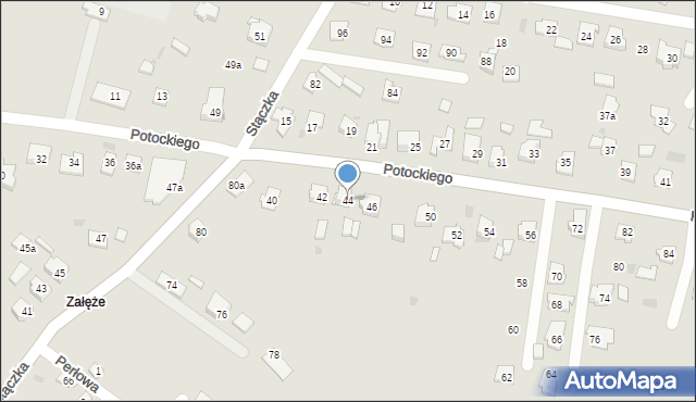 Rzeszów, Potockiego Alfreda, hr., 44, mapa Rzeszów