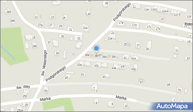 Rzeszów, Podgórskiego Adama, ks., 39c, mapa Rzeszów