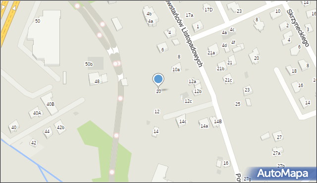 Rzeszów, Powstańców Listopadowych, 10, mapa Rzeszów