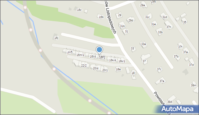 Rzeszów, Powstańców Listopadowych, 16l/2, mapa Rzeszów