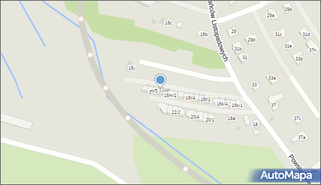 Rzeszów, Powstańców Listopadowych, 16m/3, mapa Rzeszów