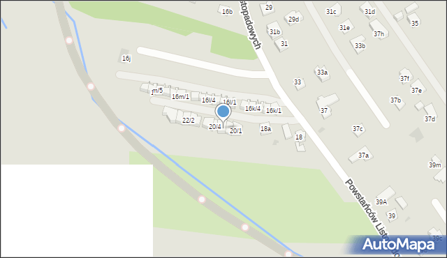 Rzeszów, Powstańców Listopadowych, 20/3, mapa Rzeszów