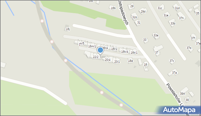 Rzeszów, Powstańców Listopadowych, 22/1, mapa Rzeszów