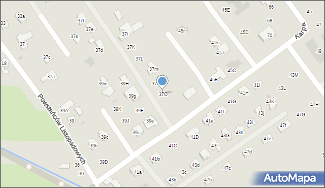 Rzeszów, Powstańców Listopadowych, 37O, mapa Rzeszów