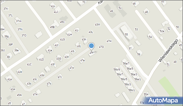 Rzeszów, Powstańców Listopadowych, 47f, mapa Rzeszów