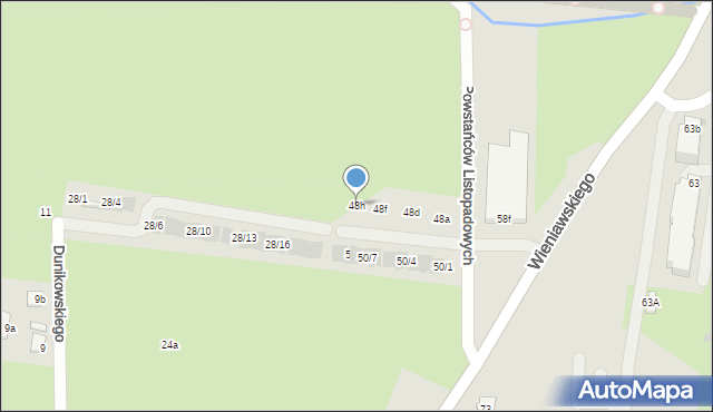 Rzeszów, Powstańców Listopadowych, 48h, mapa Rzeszów