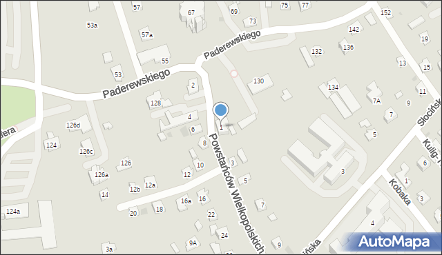 Rzeszów, Powstańców Wielkopolskich, 1, mapa Rzeszów