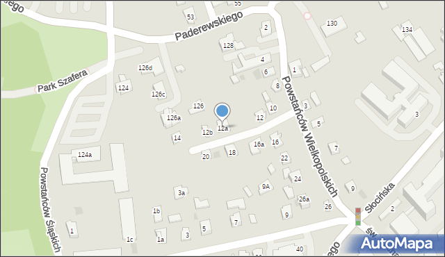 Rzeszów, Powstańców Wielkopolskich, 12a, mapa Rzeszów