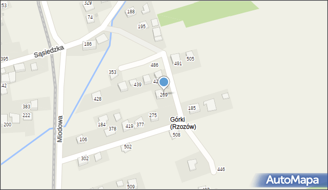 Rzozów, Podole, 15, mapa Rzozów