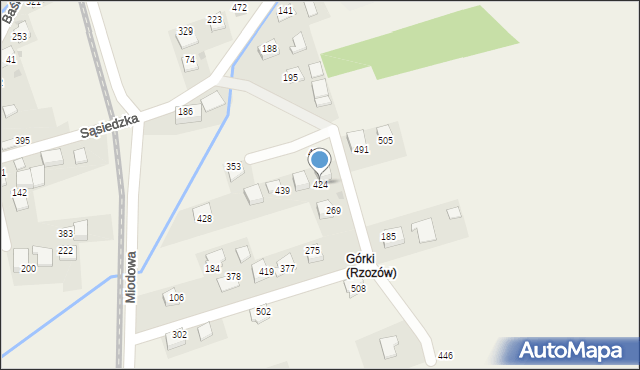 Rzozów, Podole, 27, mapa Rzozów