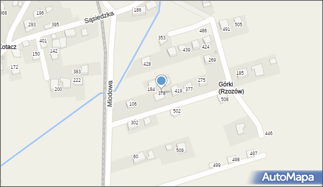 Rzozów, Podole, 3, mapa Rzozów