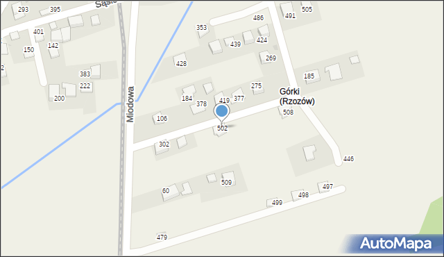 Rzozów, Podole, 6, mapa Rzozów