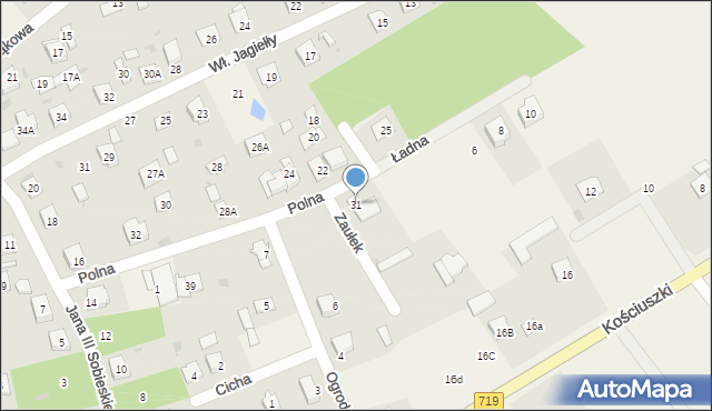 Sade Budy, Polna, 31, mapa Sade Budy