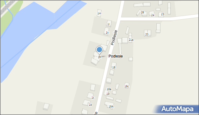 Sadów, Podlesie, 1h, mapa Sadów