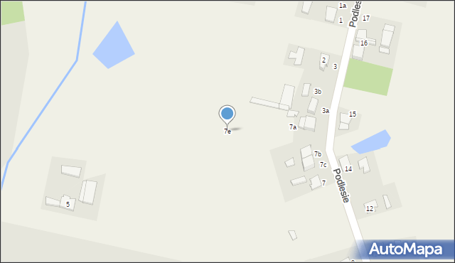 Sadów, Podlesie, 7e, mapa Sadów