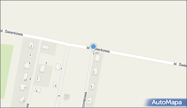 Sadowice, Poziomkowa, 1, mapa Sadowice