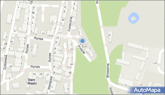 Sandomierz, Podole, 3, mapa Sandomierza