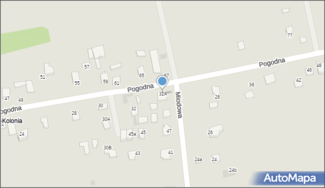 Sandomierz, Pogodna, 32A, mapa Sandomierza