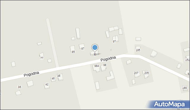 Sandomierz, Pogodna, 89, mapa Sandomierza