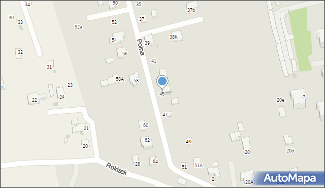 Sandomierz, Polna, 45, mapa Sandomierza