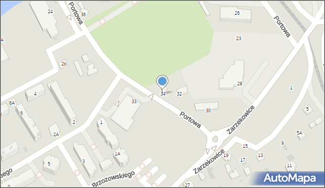 Sandomierz, Portowa, 34, mapa Sandomierza