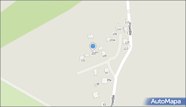 Sandomierz, Powiśle, 103, mapa Sandomierza