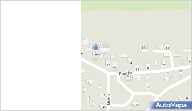 Sandomierz, Powiśle, 25, mapa Sandomierza